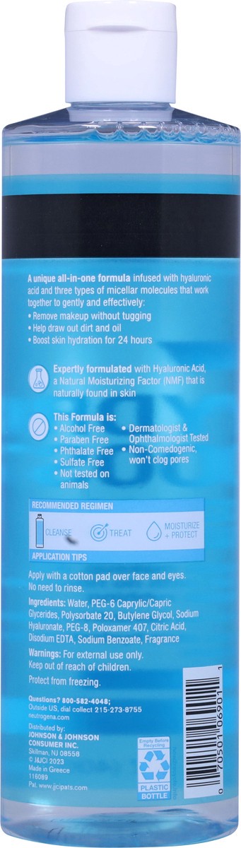 slide 7 of 13, Neutrogena Hydro Boost Triple Micellar Water Face Cleanser with Hyaluronic Acid - 13.5 fl oz, 13.5 fl oz