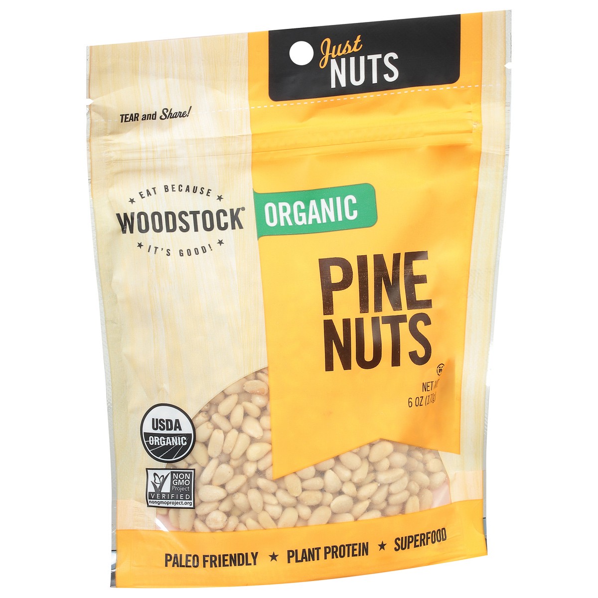 slide 7 of 9, Woodstock Organic Pine Nuts 6 oz, 6 oz