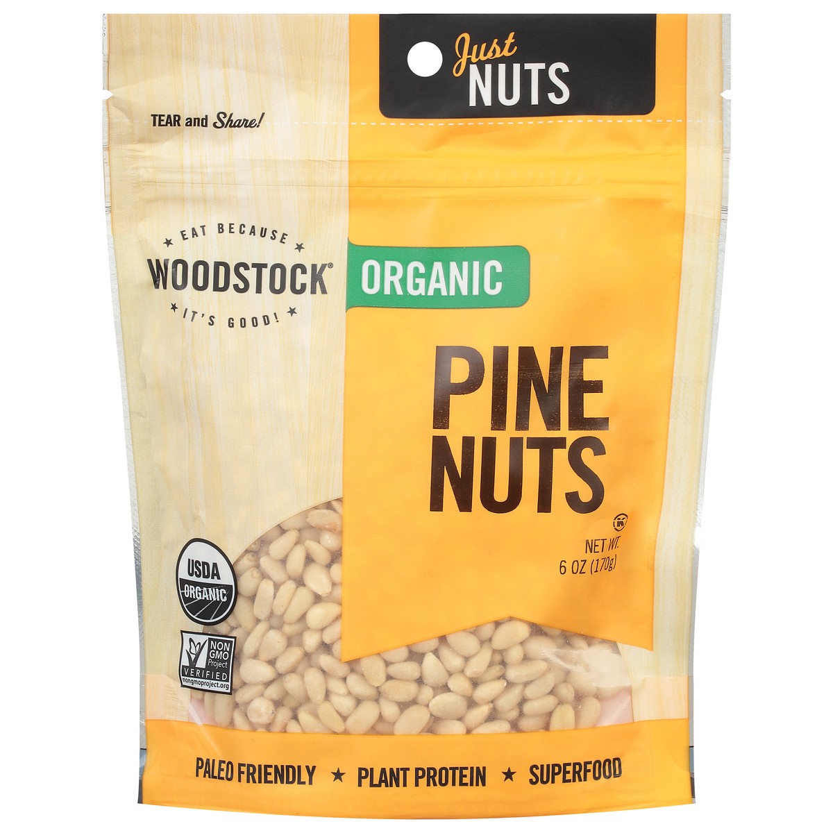 slide 1 of 9, Woodstock Organic Pine Nuts 6 oz, 6 oz