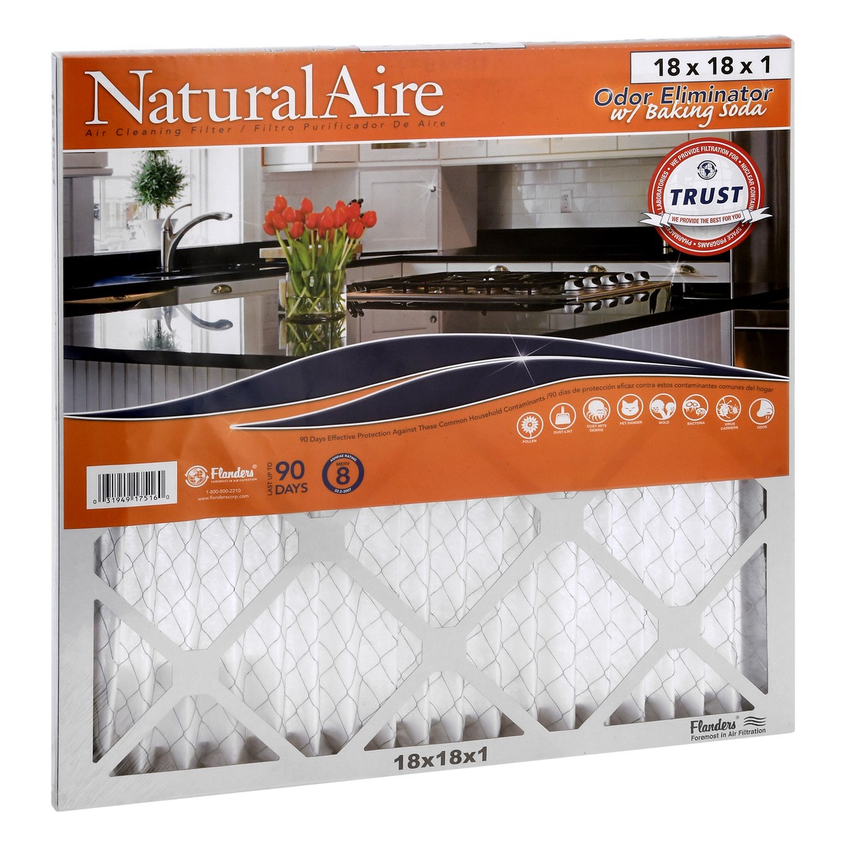 slide 6 of 11, NaturalAire Natural Aire Air Filter, Odor Eliminator w/Baking Soda, 1 ct