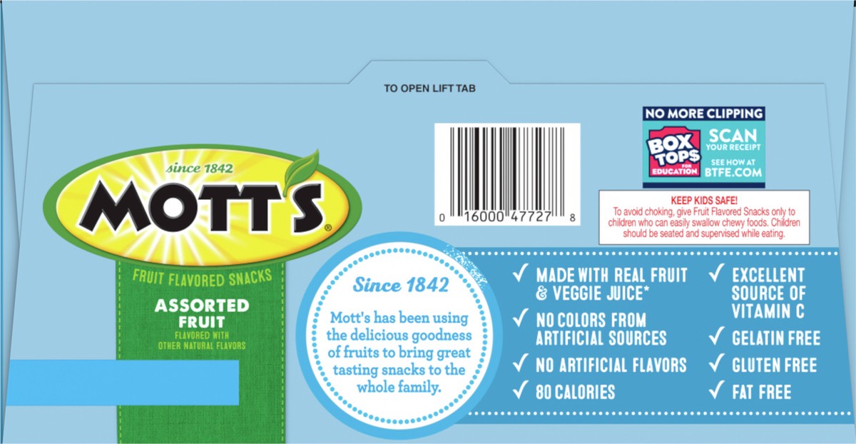 slide 4 of 9, Mott's Fruit Flavored Snacks Assorted Fruit 90 Count, 72 OZ, 90 ct