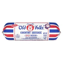 Purnell's "Old Folks" Spicy-Medium Country Sausage Roll, 16 oz