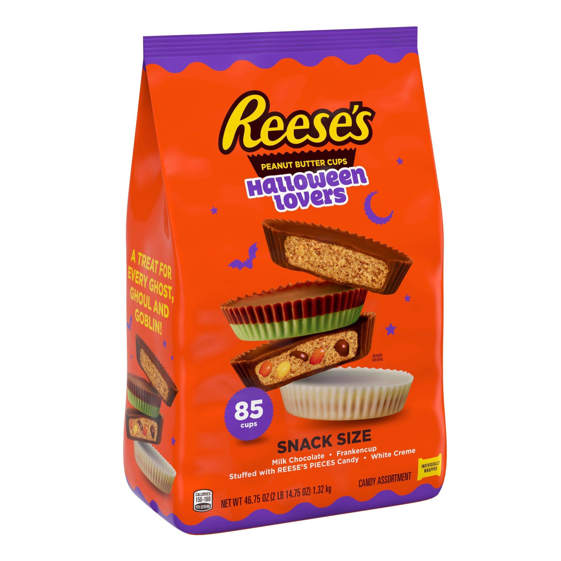 slide 1 of 5, Reese's Halloween Lovers Variety Pack Snack Size, 85 ct