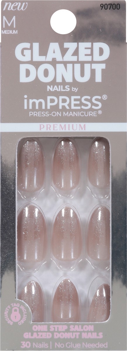 slide 10 of 13, imPRESS Glazed Donut Premium Nails Medium 30 ea, 30 ct
