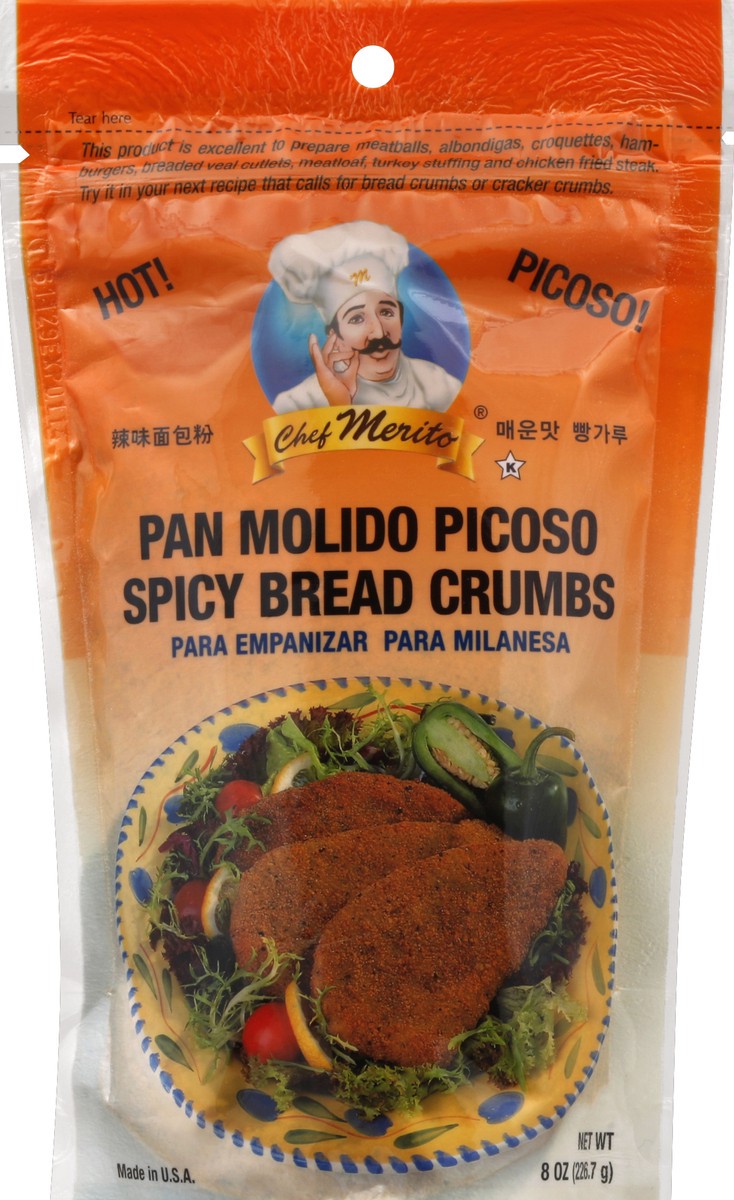 slide 1 of 2, Chef Merito Bread Crumbs 8 oz, 8 oz