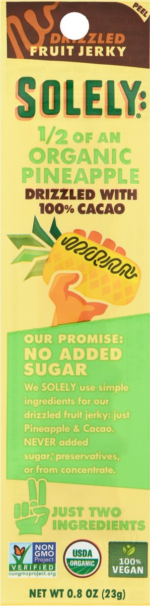 slide 6 of 12, Solely Org Pineapple Cacao Jerky, 0.8 oz