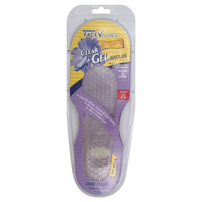 slide 1 of 2, Harmon Face Values Clear Gel Insoles for Women, 1 ct