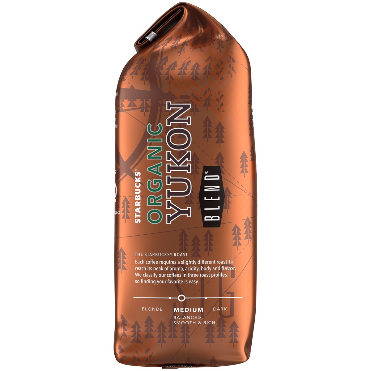 slide 9 of 9, Starbucks Ground Coffee—Medium Roast Coffee—Organic Yukon Blend—100% Arabica—1 bag (10 oz), 10 oz