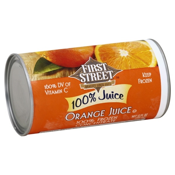 slide 1 of 1, First Street Orange Juice - 12 oz, 12 oz