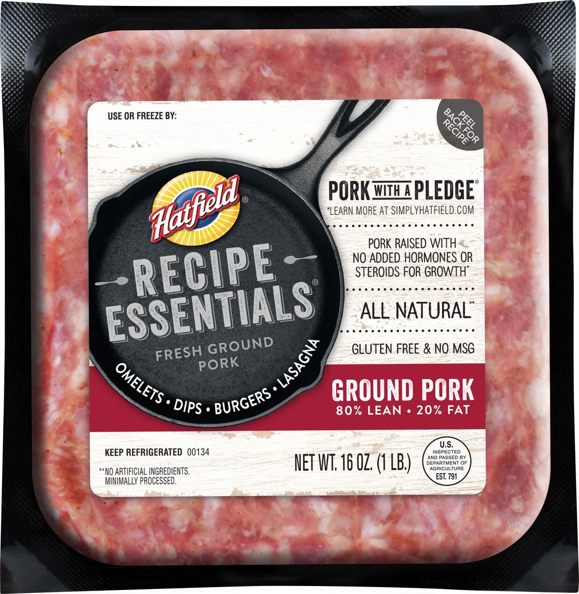slide 5 of 7, Hatfield Recipe Essentials Ground Pork 16 oz, 16 oz