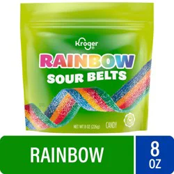 Kroger Rainbow Sour Belts, 8 oz