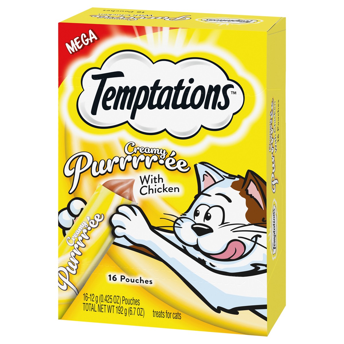 slide 7 of 9, Temptations Lickable Puree Tasty Chicken Flavor Treats for Cats 16 - 0.423 oz Pouches, 16 ct