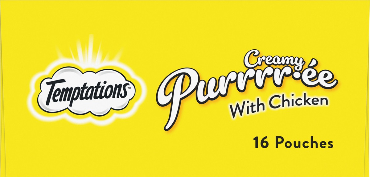 slide 9 of 9, Temptations Lickable Puree Tasty Chicken Flavor Treats for Cats 16 - 0.423 oz Pouches, 16 ct