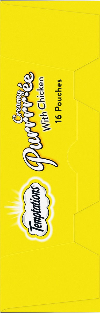 slide 4 of 9, Temptations Lickable Puree Tasty Chicken Flavor Treats for Cats 16 - 0.423 oz Pouches, 16 ct