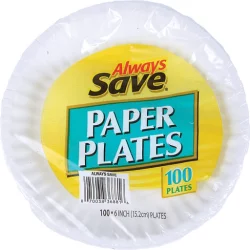 Always Save Paper Plates 6 Inch