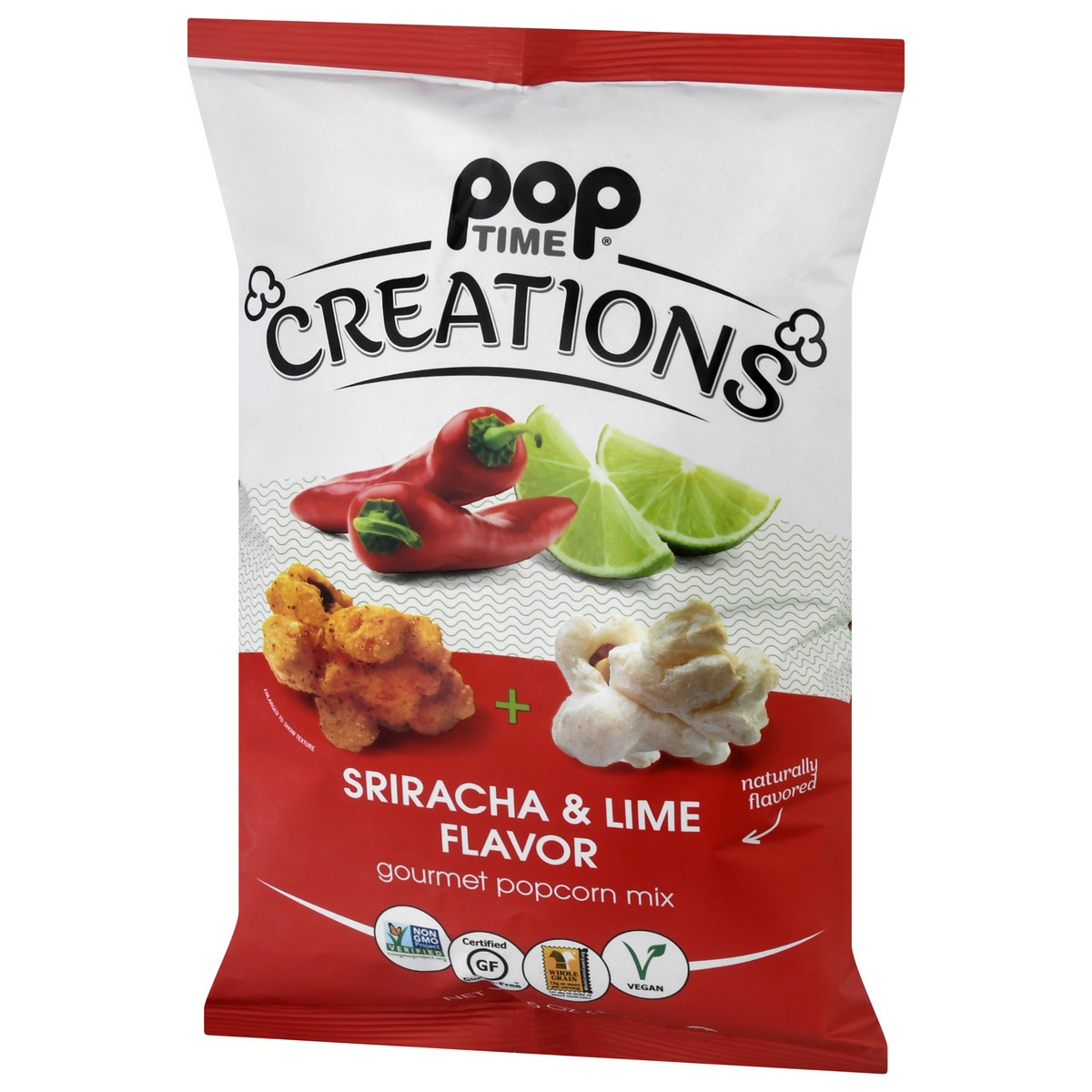 slide 9 of 12, Poptime Creations Sriracha & Lime Flavor Popcorn Mix 5 oz, 5 oz