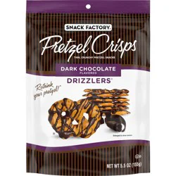 Snack Factory Dark Chocolate Drizzled Pretzel Crisps