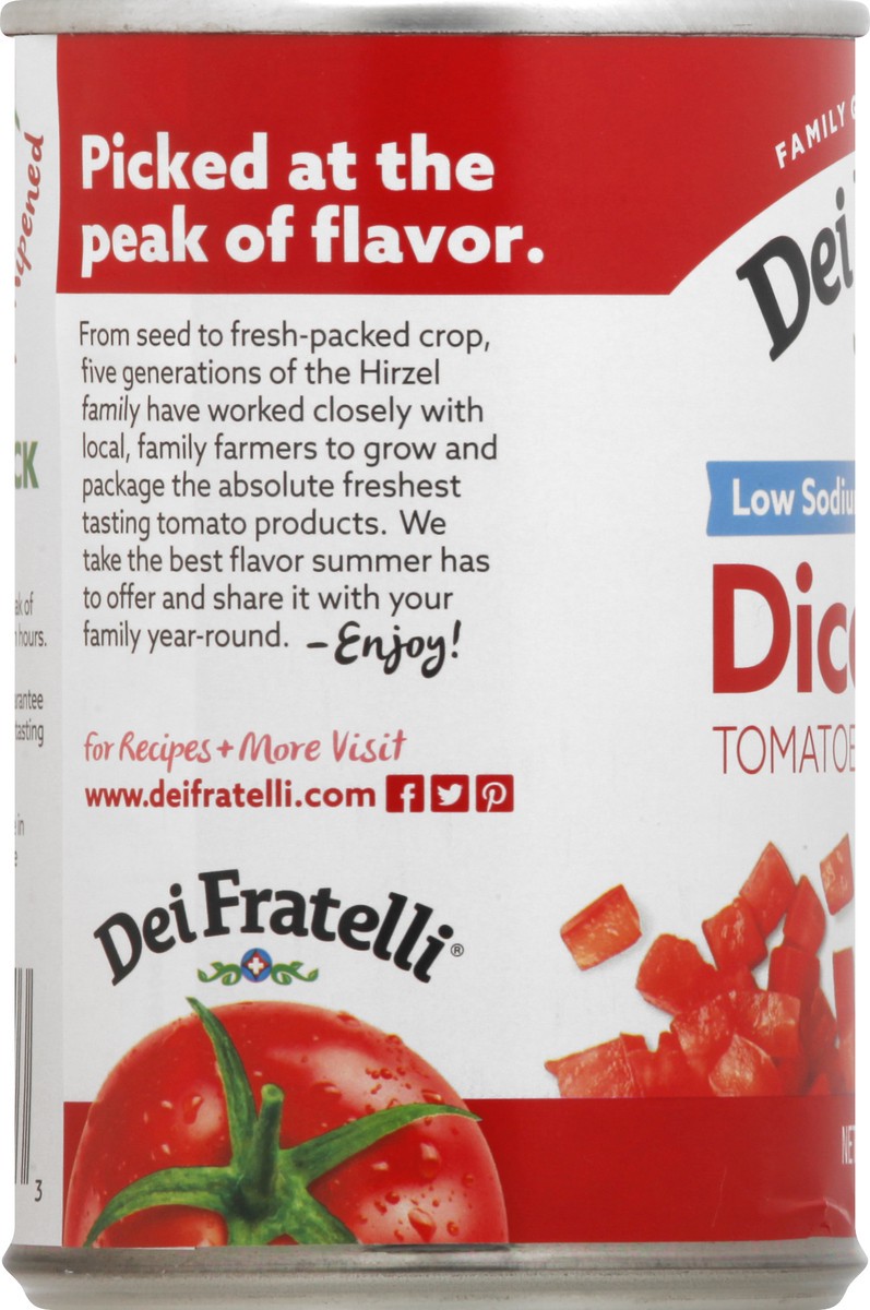 slide 13 of 13, Dei Fratelli Tomato Dice Losodium, 14.5 oz