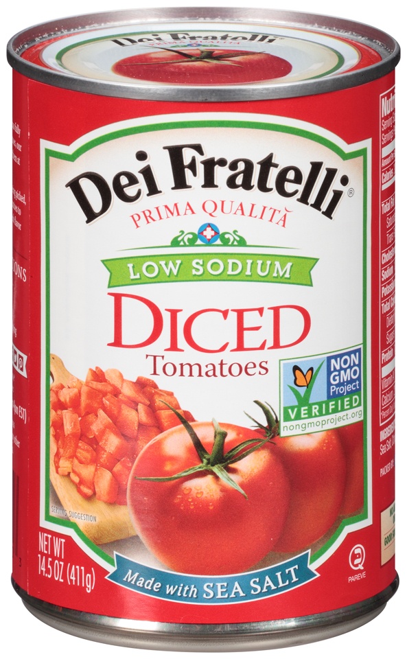 slide 1 of 1, Dei Fratelli Low Sodium Diced Tomatoes, 14.5 oz