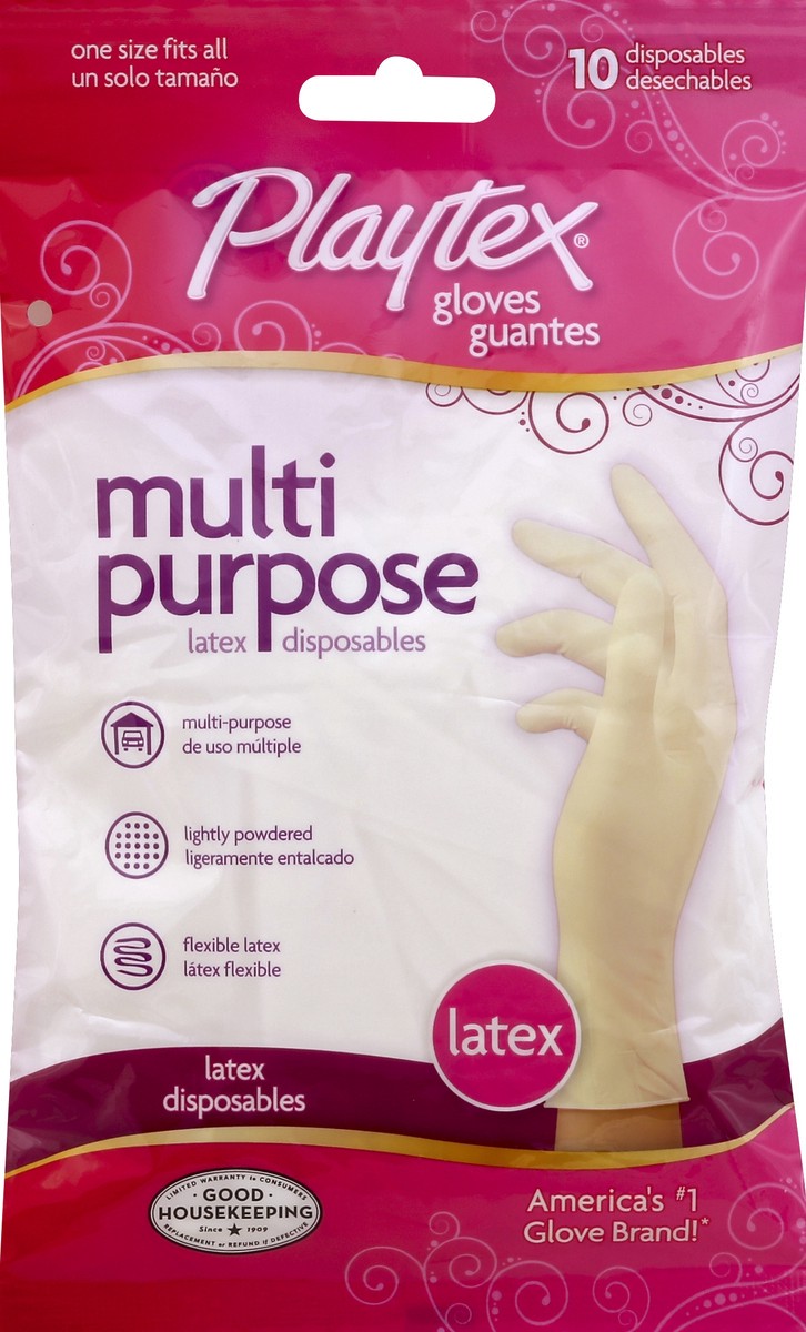 slide 2 of 2, Playtex Disposable Latex Glove, 10 ct