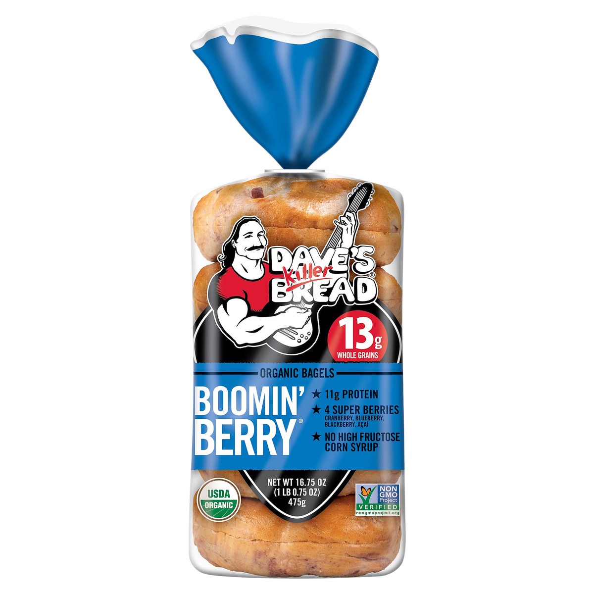 slide 7 of 14, Dave's Killer Bread Boomin Berry Organic Bagels, 16.75 oz