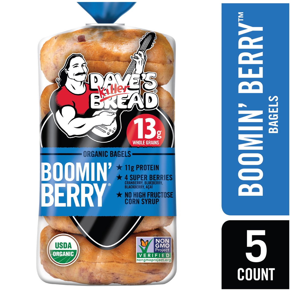 slide 8 of 14, Dave's Killer Bread Boomin Berry Organic Bagels, 16.75 oz