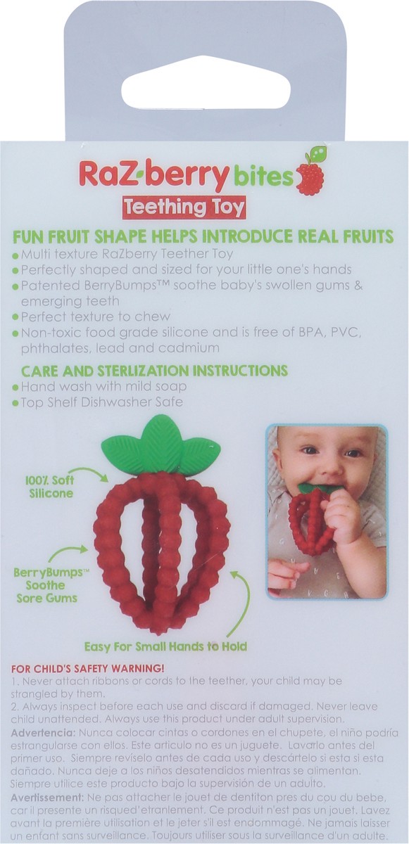 slide 12 of 12, RaZbaby RaZberry Bites Teething Toy 3 Months+ 1 ea, 1 ct