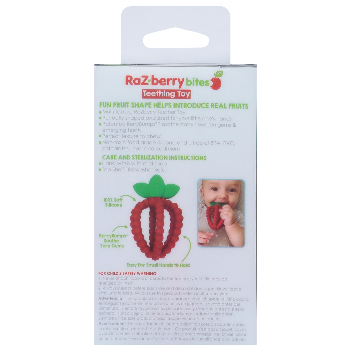 slide 11 of 12, RaZbaby RaZberry Bites Teething Toy 3 Months+ 1 ea, 1 ct