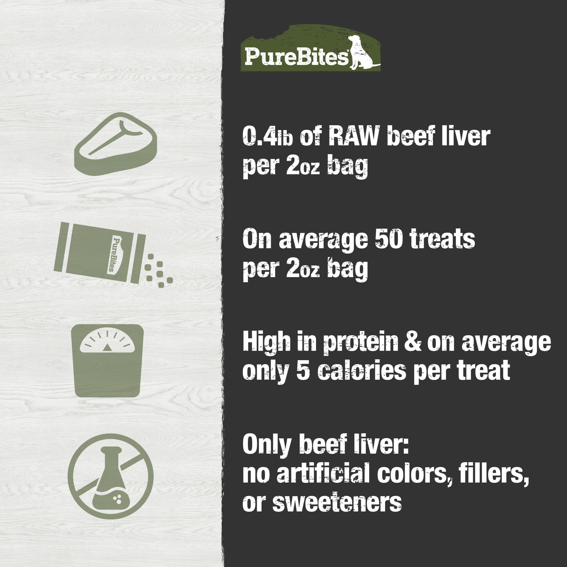 slide 4 of 5, PureBites Beef Liver, 1 ct