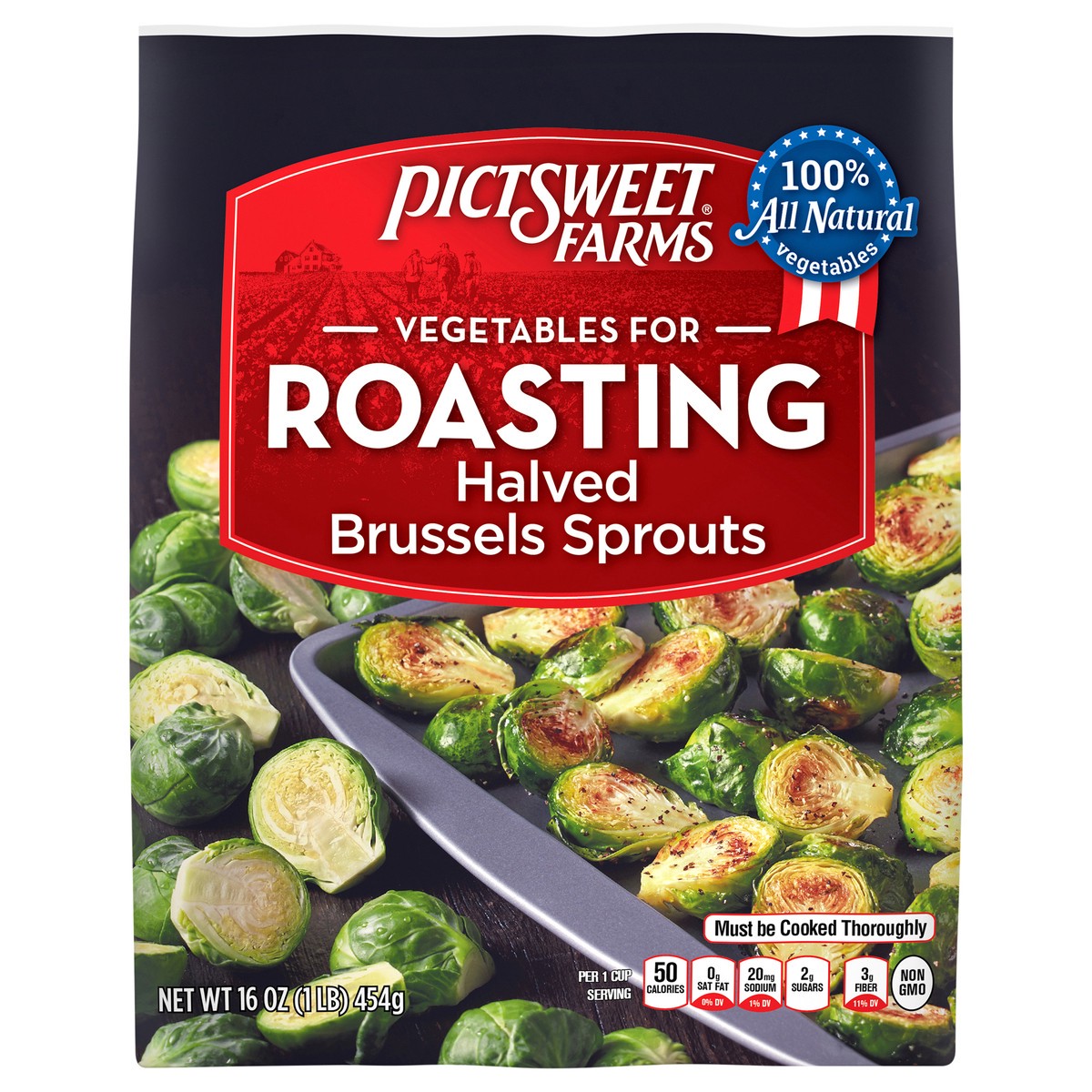 slide 1 of 3, PictSweet Brussels Sprouts, 16 oz