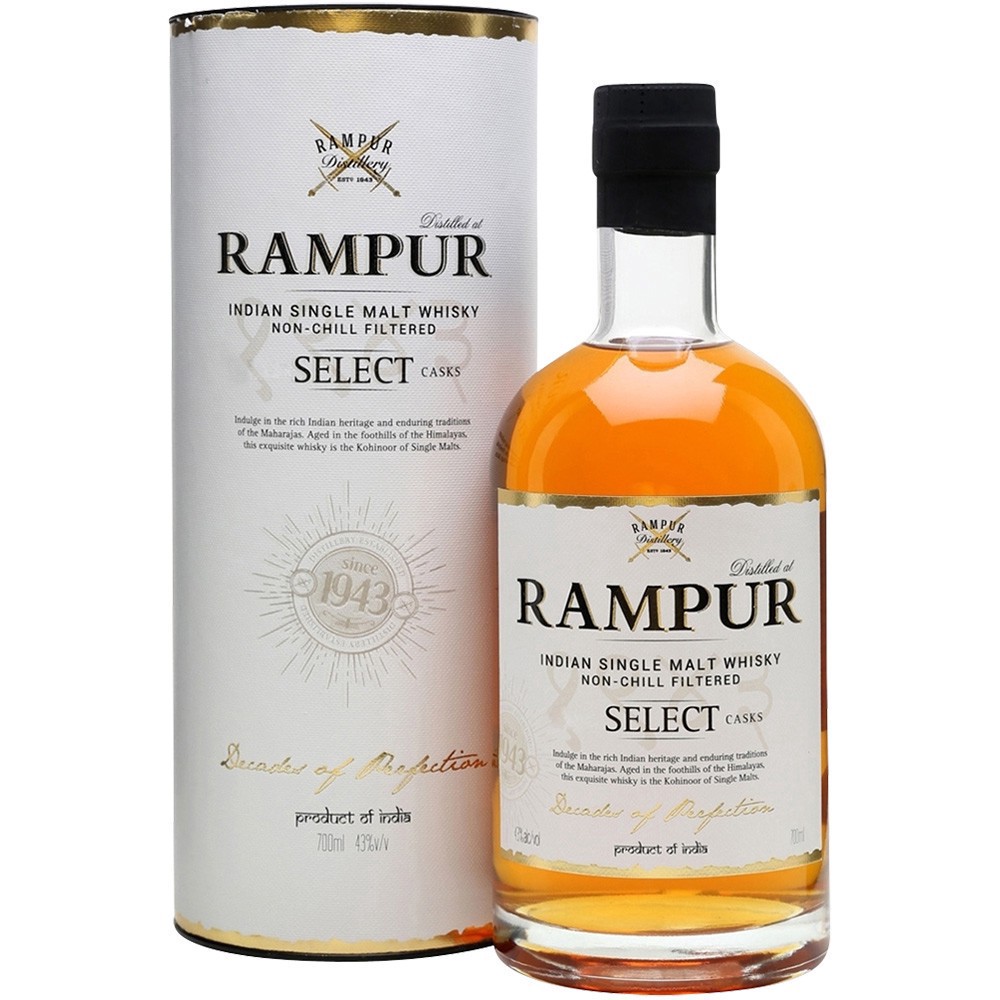 slide 1 of 1, Rampur Indian Single Malt Whisky, 750 ml