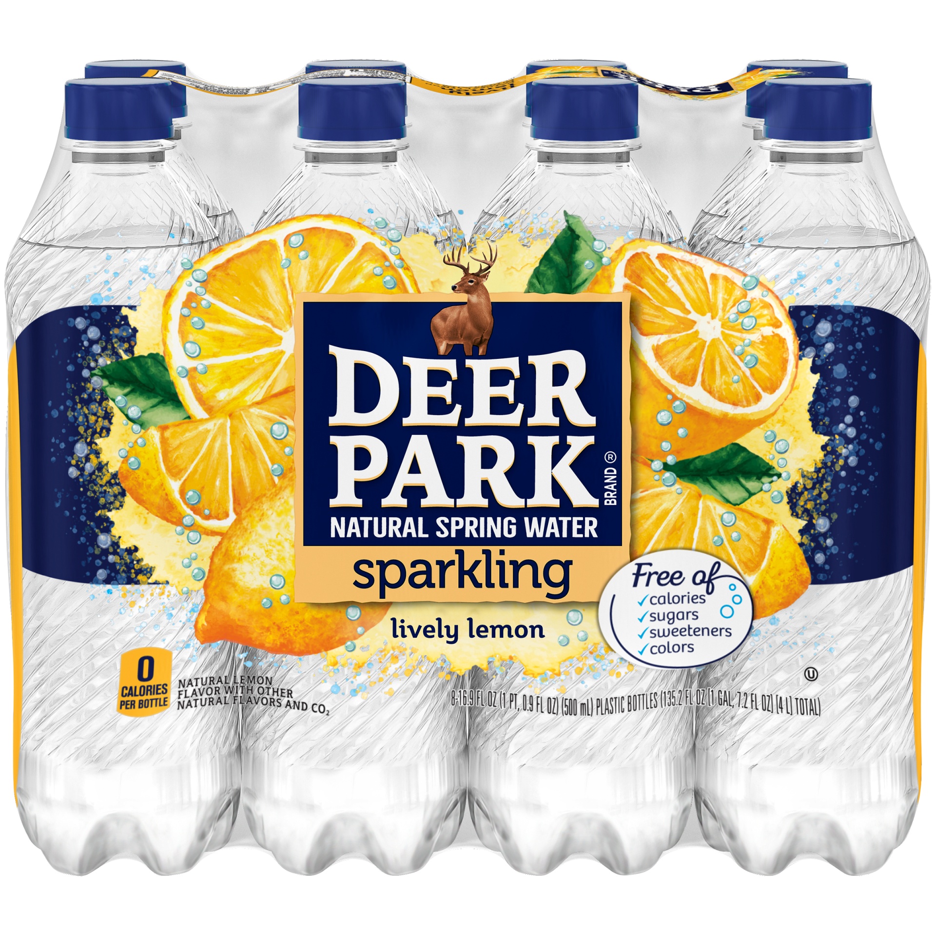 slide 4 of 6, Deer Park Sparkling Water Lively Lemon, 8 ct; 16.9 fl oz