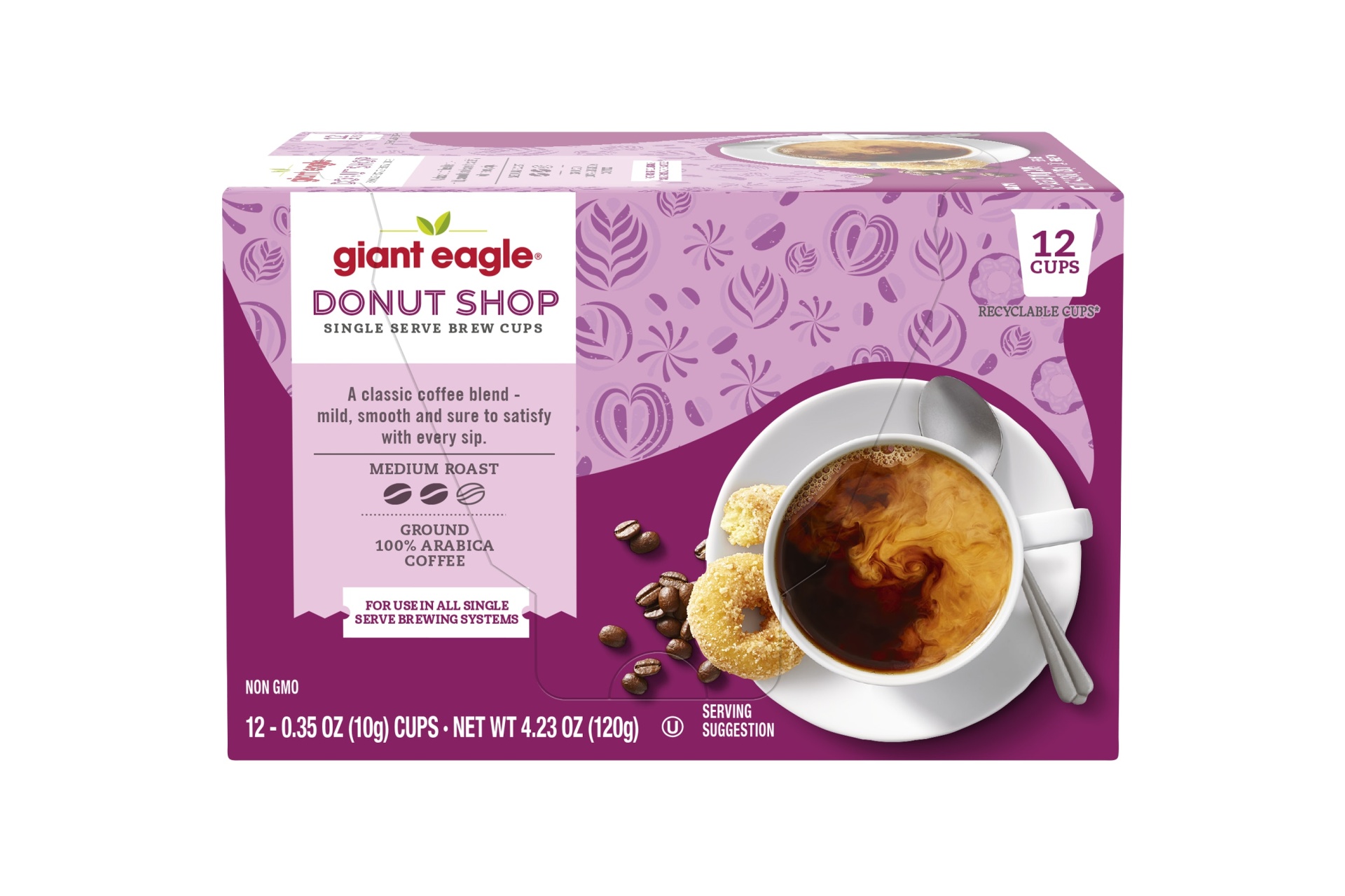 slide 1 of 1, Giant Eagle Donut Shop Medium Roast Brew Cups - 12 ct, 12 ct