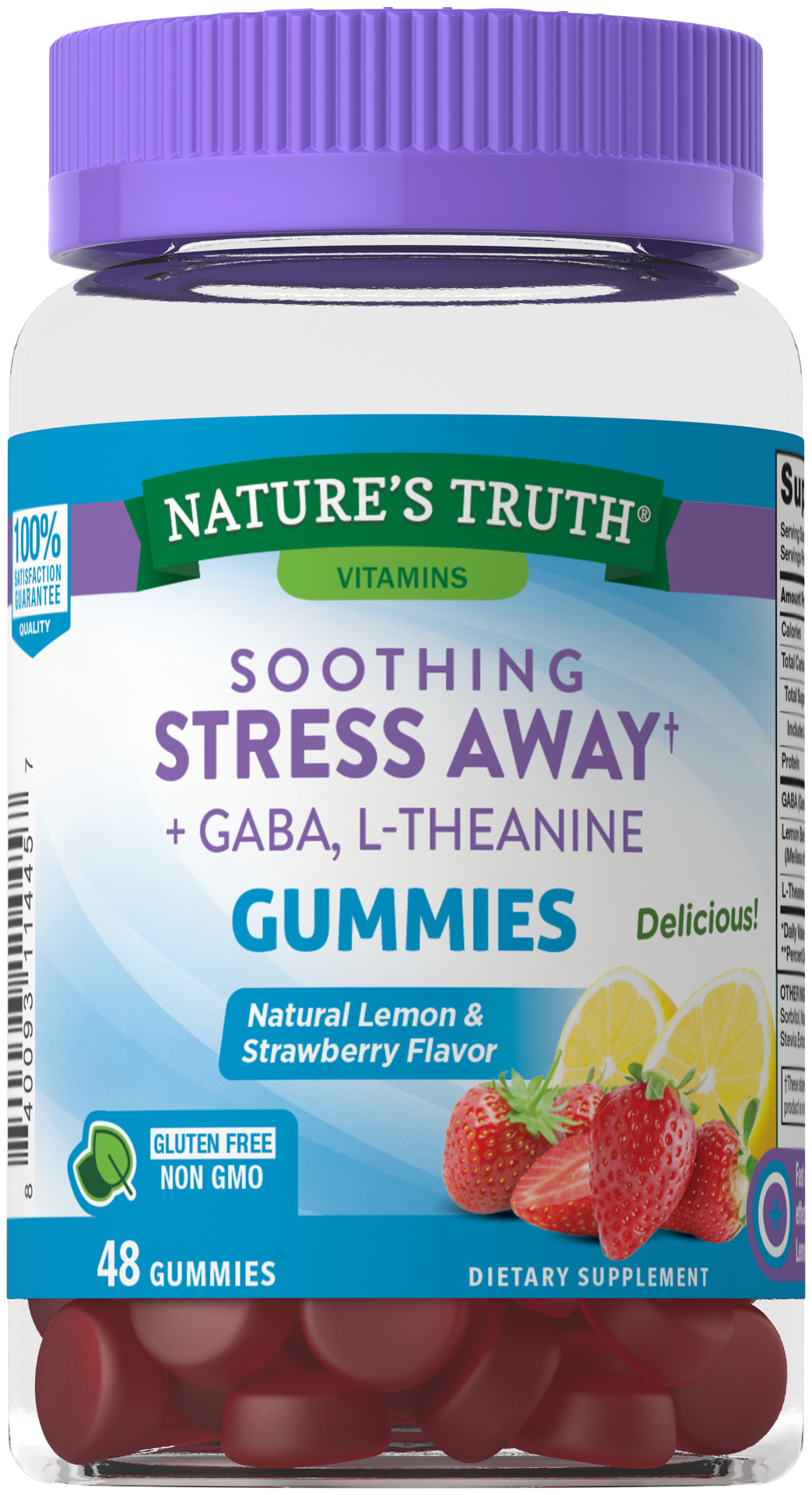 slide 1 of 5, Nature's Truth Soothing Stress Away plus Gaba & L-Theanine Gummies, 48 ct