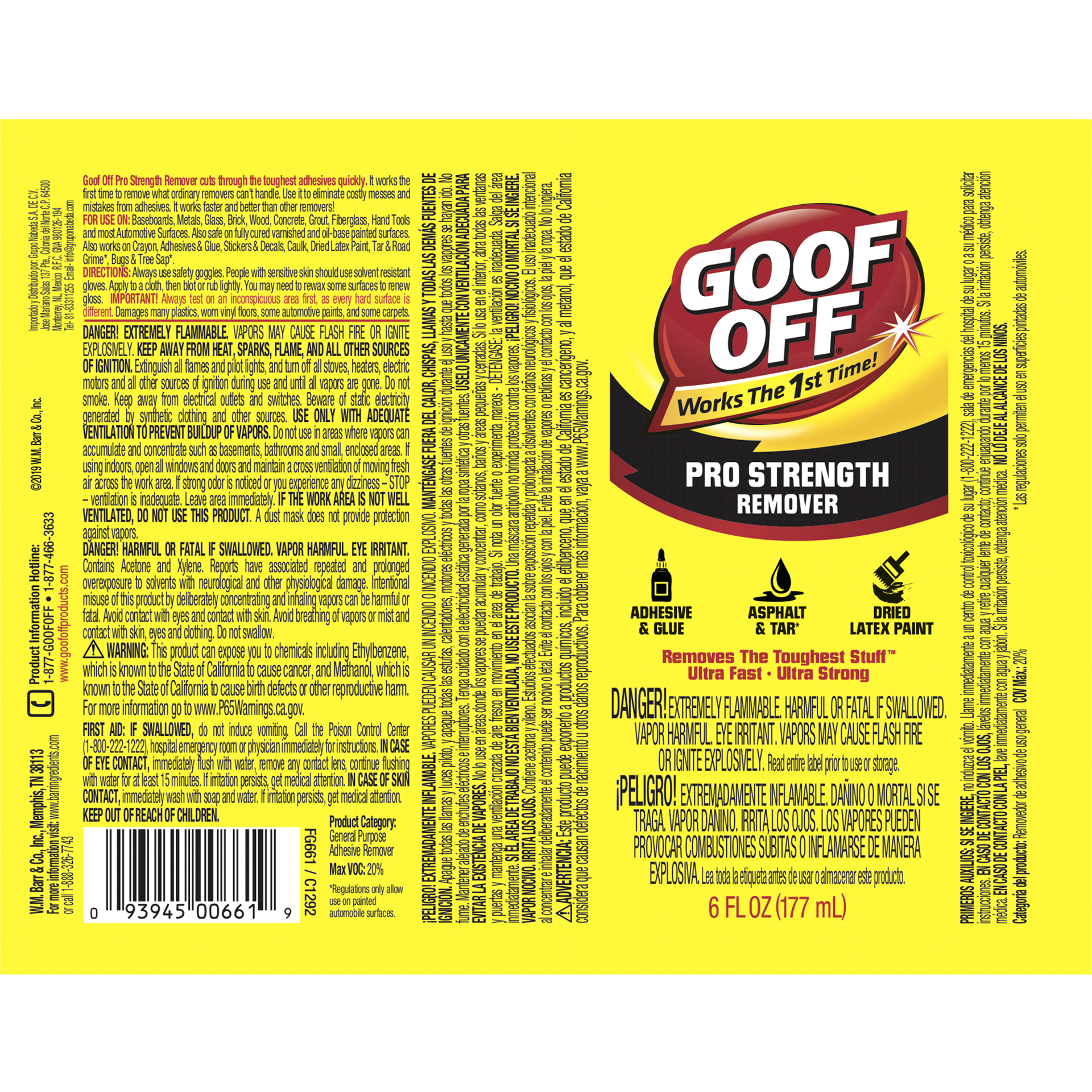 slide 5 of 5, Goof Off Professional Strength Remover, 6 oz