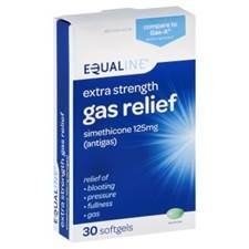 slide 1 of 1, Equaline Extra Strength Gas Relief, 30 ct