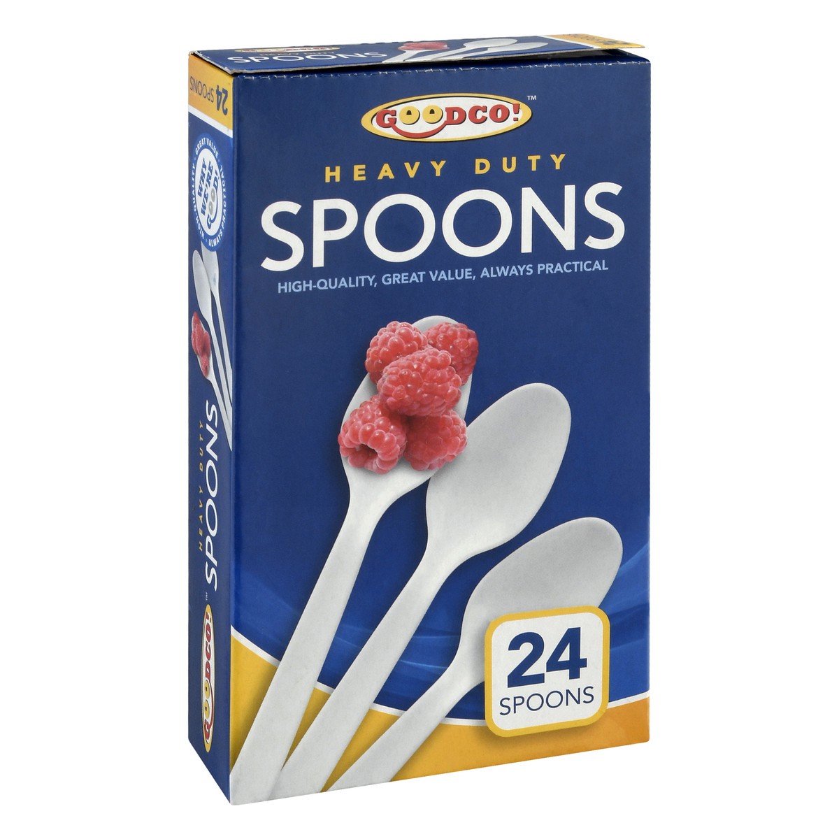 slide 7 of 9, GoodCo Heavy Duty Spoons 24 ea, 24 ct