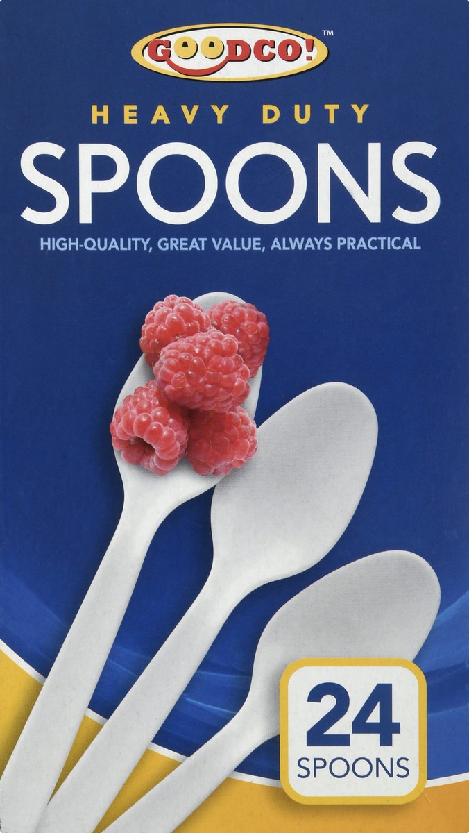 slide 5 of 9, GoodCo Heavy Duty Spoons 24 ea, 24 ct