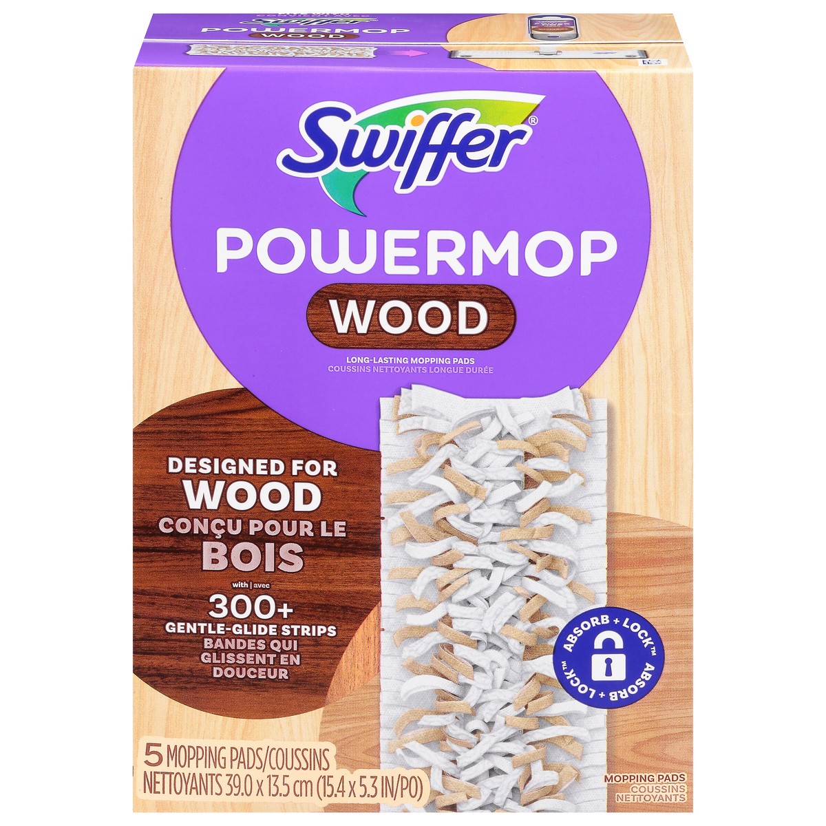 slide 7 of 12, Swiffer Powermop Wood Mopping Pads 5 ea, 5 ct