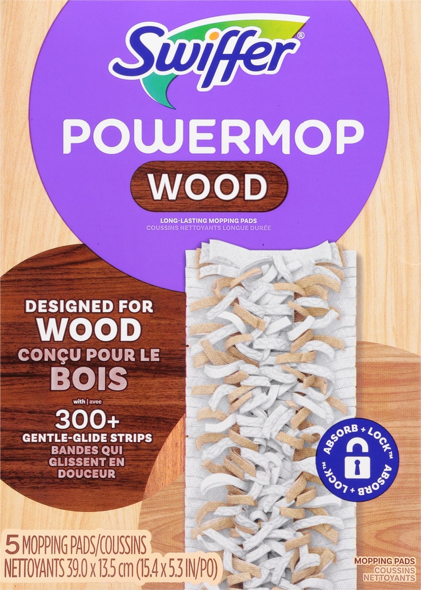 slide 6 of 12, Swiffer Powermop Wood Mopping Pads 5 ea, 5 ct