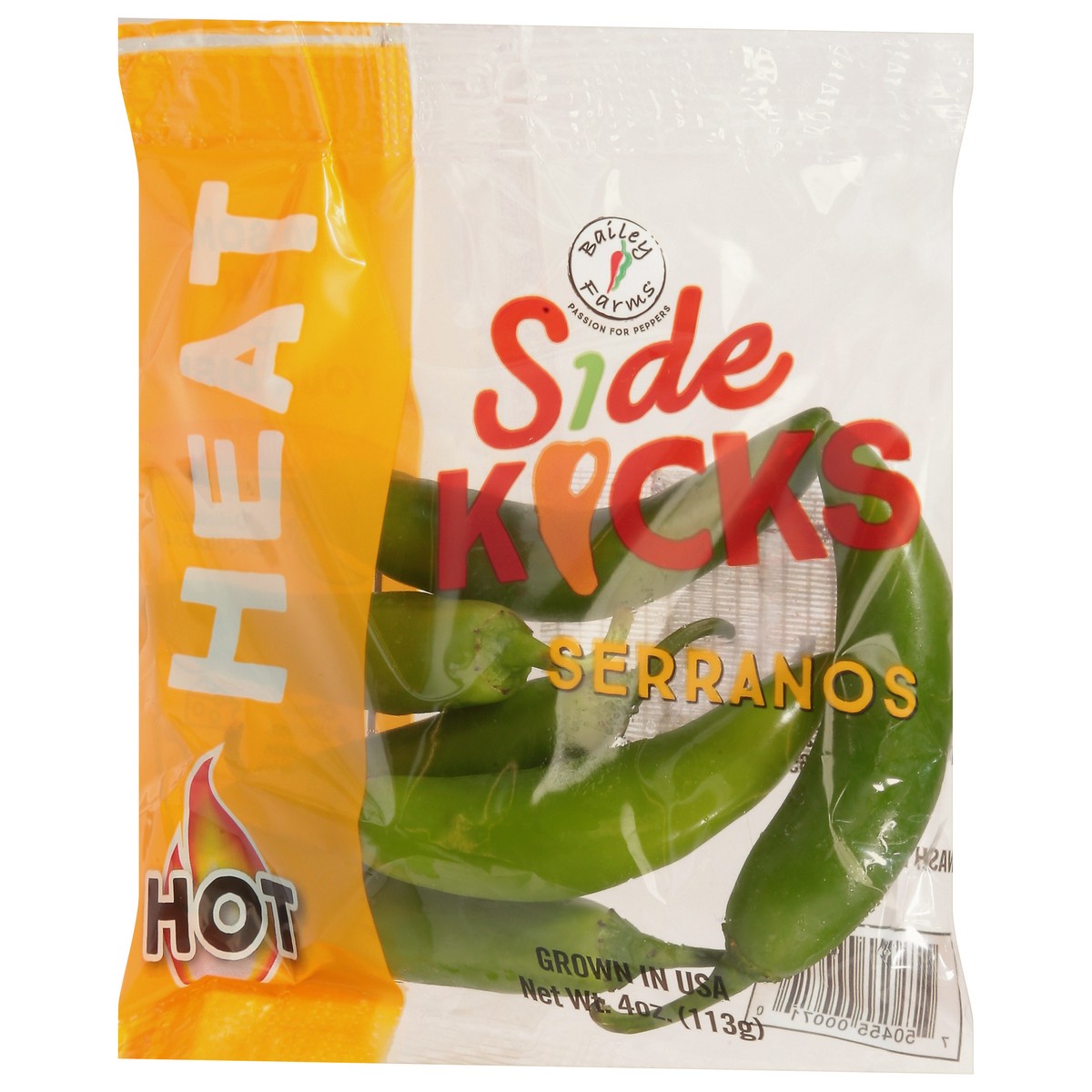slide 7 of 11, Bailey Farms Side Kicks Hot Serranos 4 oz, 4 oz