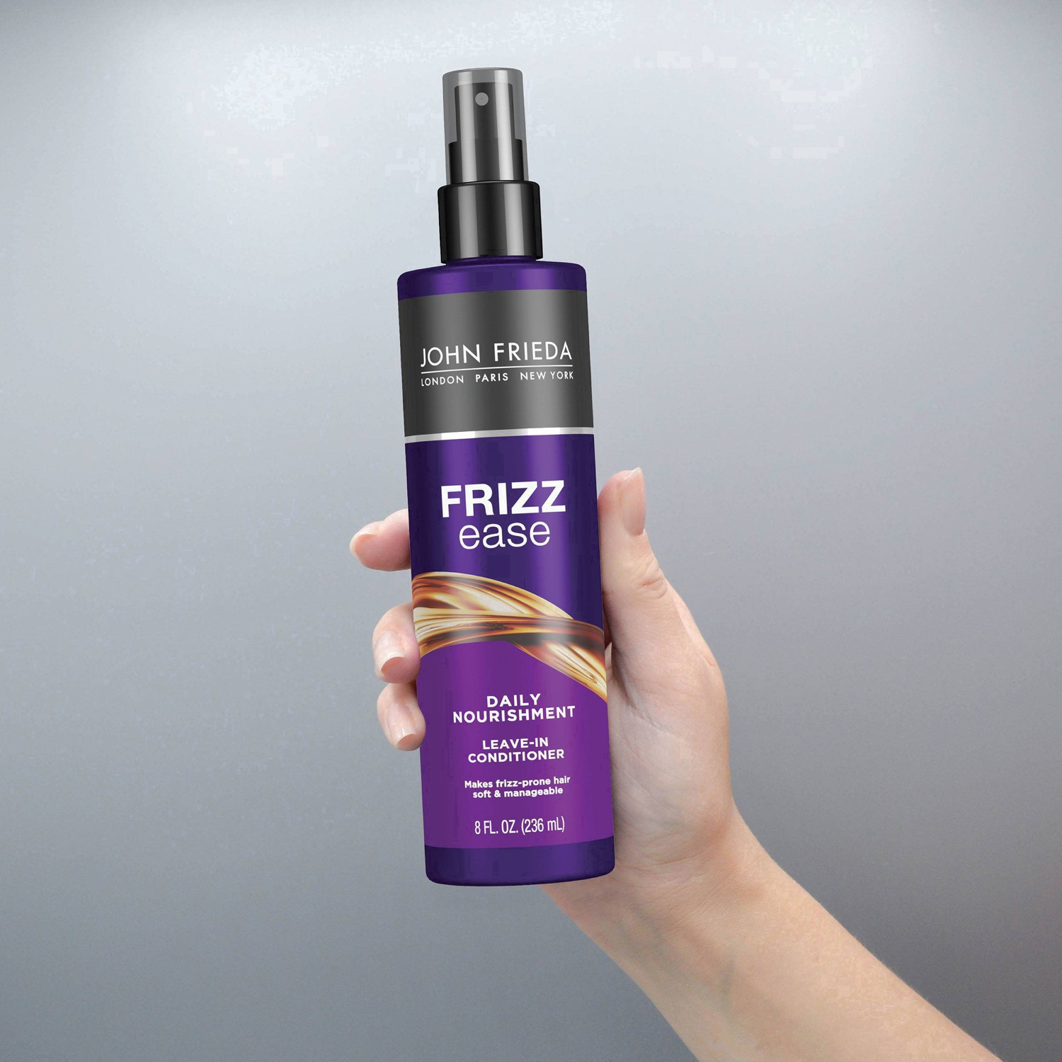 slide 70 of 111, John Frieda Anti Frizz, Frizz Ease Daily Nourishment Leave-In Conditioner, Anti Frizz Conditioner and Heat Protectant for Frizz-prone Hair, 8 oz, with Vitamin A, C, and E, 8 fl oz