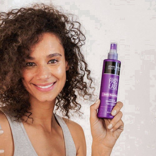 slide 64 of 111, John Frieda Anti Frizz, Frizz Ease Daily Nourishment Leave-In Conditioner, Anti Frizz Conditioner and Heat Protectant for Frizz-prone Hair, 8 oz, with Vitamin A, C, and E, 8 fl oz