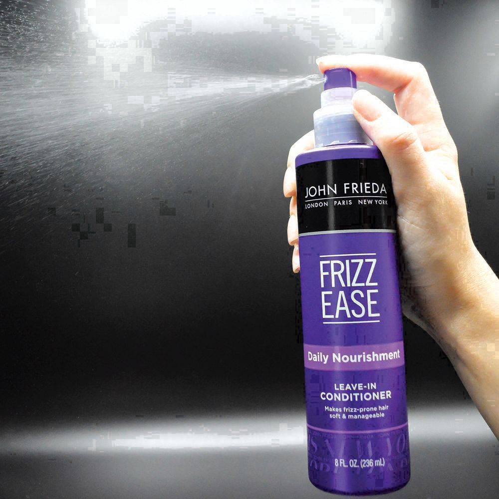 slide 103 of 111, John Frieda Anti Frizz, Frizz Ease Daily Nourishment Leave-In Conditioner, Anti Frizz Conditioner and Heat Protectant for Frizz-prone Hair, 8 oz, with Vitamin A, C, and E, 8 fl oz