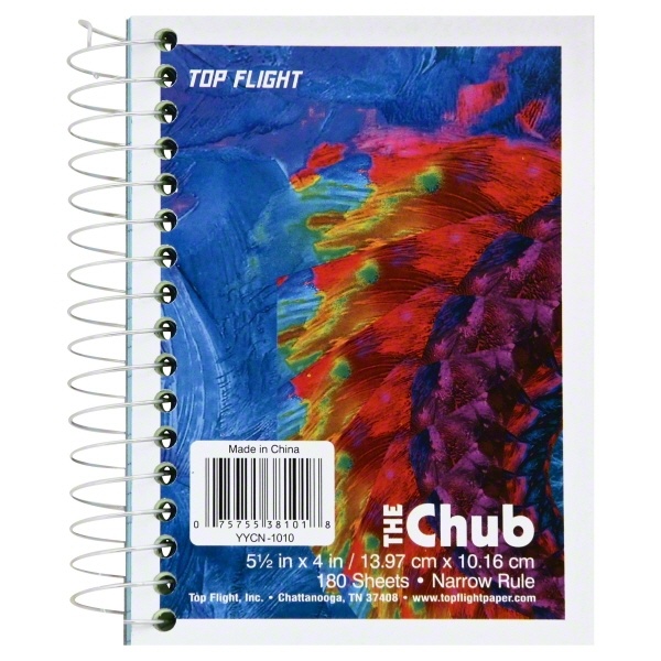 slide 1 of 1, Top Flight Notebook, Narrow Rule, 180 ct