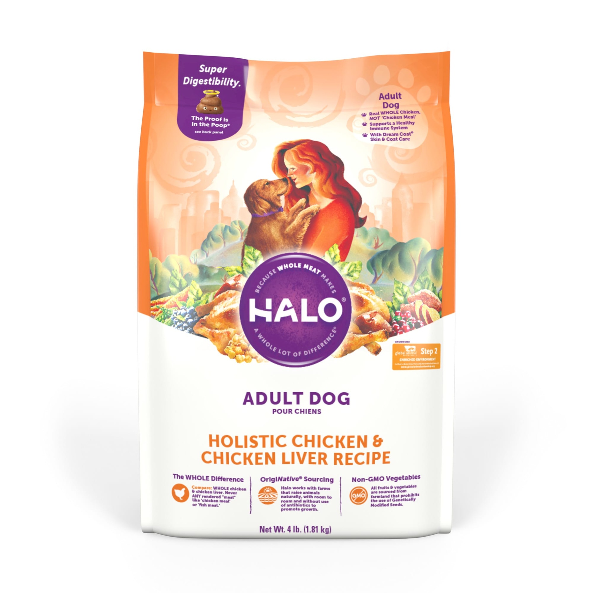 slide 1 of 1, Halo Spot's Stew Chicken Adult Dog Food, 4 lb