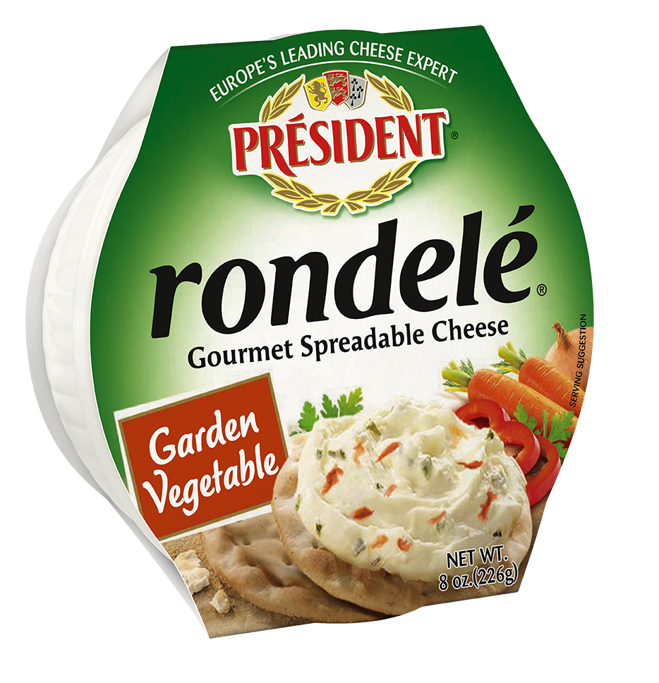 slide 1 of 1, Président Rondele Garden Vegetable Spreadable Cheese, 8 oz