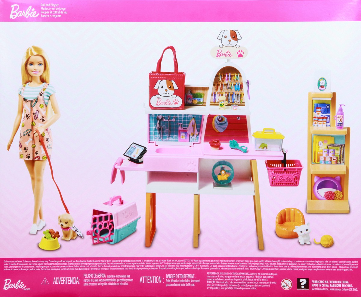 slide 4 of 9, Barbie 3+ Doll, Pets and Playset 1 ea, 1 ct