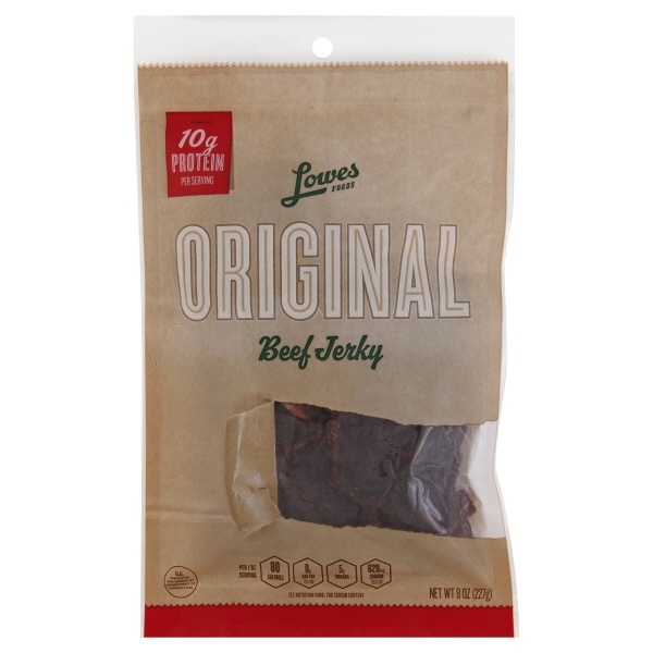 slide 1 of 1, Lowes Foods Original Beef Jerky (Large Bag), 8 oz