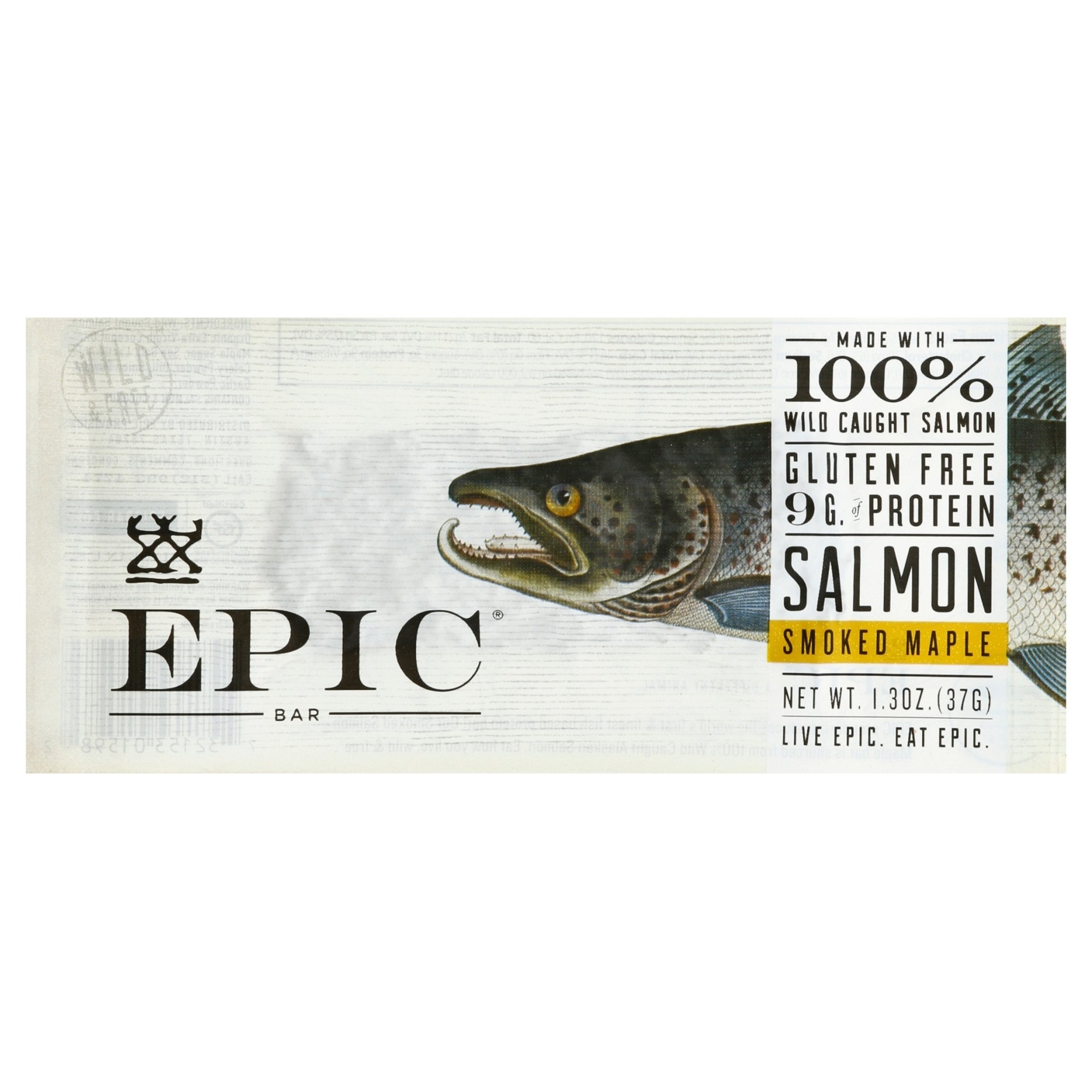 slide 1 of 1, Epic Salmon Seasalt & Pepper Bar, 1.3 oz